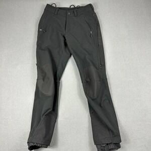 Patagonia Softshell Ski Pants Mens Small Black Vents Gaiters Reinforced Knees